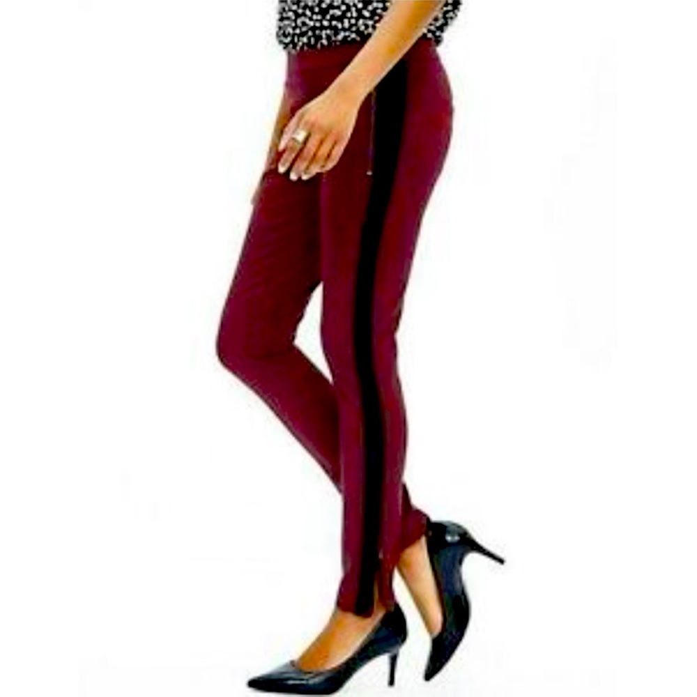 Banana Republic •Burgundy•Sloan•Tuxedo Stripe•Pants•Size 2